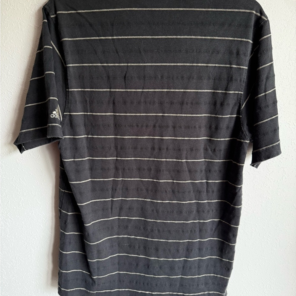 Men’s S Black Striped Adidas Louisville Cardinals Short Sleeve Casual Polo - Picture 6 of 6